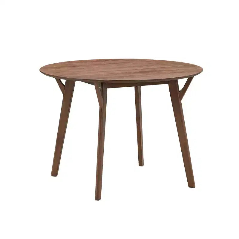 Table à manger ronde en bois de 42 po pour 4, table de cuisine pour salle à manger