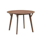 Table à manger ronde en bois de 42 po pour 4, table de cuisine pour salle à manger