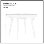 Table à manger ronde en bois de 42 po pour 4, table de cuisine pour salle à manger
