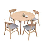Table à manger ronde en bois de 42 po pour 4, table de cuisine pour salle à manger