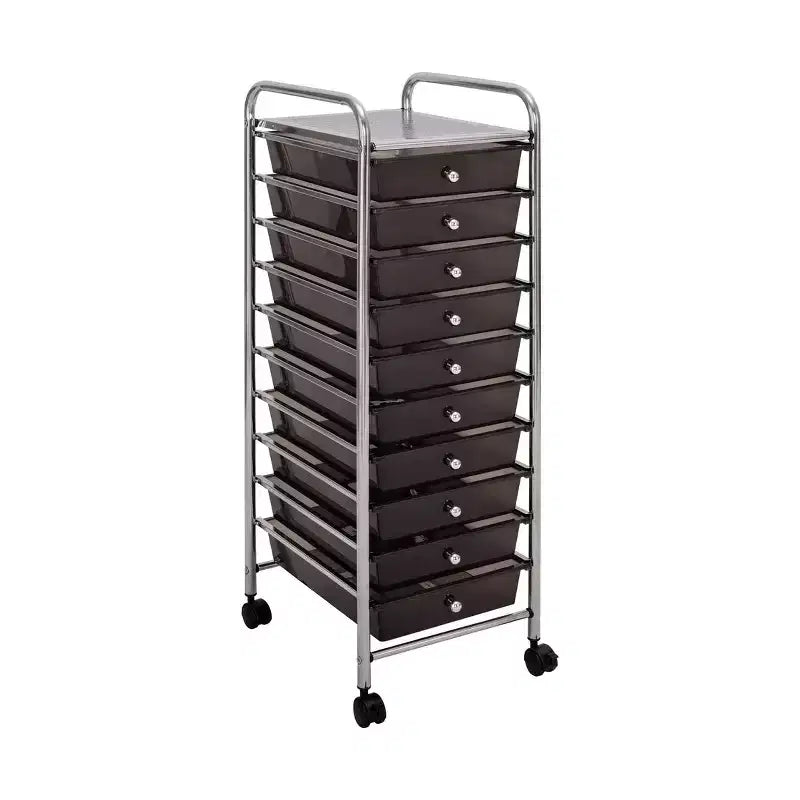 Chariot de rangement à 10 tiroirs sur roulettes