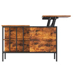 Table basse de ferme relevable de 31,5 po avec rangement caché et étagères ouvertes