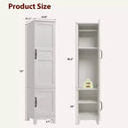 Armoire à 2 portes, armoire penderie de 72 po avec tringle de suspension, armoire étroite et haute avec 18 étagères réglables pour chambre à coucher