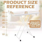 Petite Table de Camping Pliante Personnelle, Bureau Pliant Portable Léger, Table Utilitaire Robuste, Petite Table en Plastique à Hauteur Réglable pour le Camping