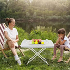 Petite Table de Camping Pliante Personnelle, Bureau Pliant Portable Léger, Table Utilitaire Robuste, Petite Table en Plastique à Hauteur Réglable pour le Camping