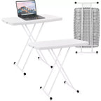 Petite Table de Camping Pliante Personnelle, Bureau Pliant Portable Léger, Table Utilitaire Robuste, Petite Table en Plastique à Hauteur Réglable pour le Camping