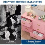Commode à 6 tiroirs, commode moderne avec poignées métalliques, meuble TV en bois et organiseur de rangement pour chambre, salon