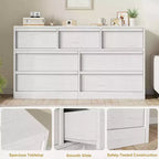 Commode double moderne avec 6/7/8 tiroirs, commode en bois pour salon, couloir, entrée, bureau