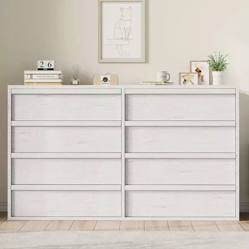 Commode double moderne avec 6/7/8 tiroirs, commode en bois pour salon, couloir, entrée, bureau