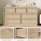 Commode double moderne avec 6/7/8 tiroirs, commode en bois pour salon, couloir, entrée, bureau