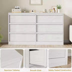Commode double moderne avec 6/7/8 tiroirs, commode en bois pour salon, couloir, entrée, bureau