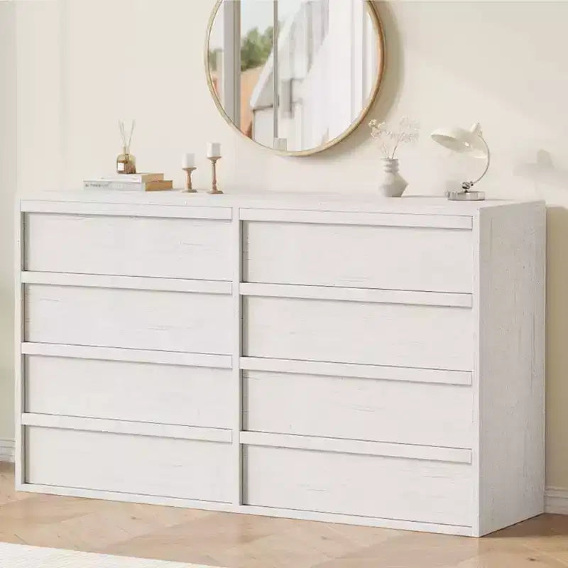 Commode double moderne avec 6/7/8 tiroirs, commode en bois pour salon, couloir, entrée, bureau