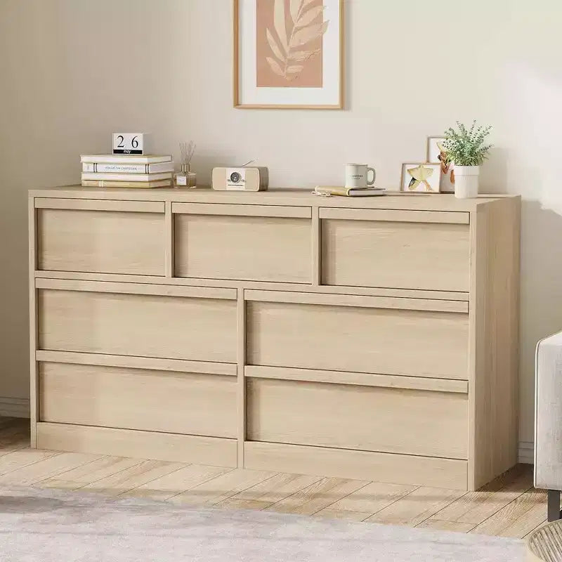 Commode double moderne avec 6/7/8 tiroirs, commode en bois pour salon, couloir, entrée, bureau