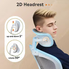 Chaise de bureau ergonomique en maille avec accoudoirs relevables, appui-tête et support lombaire réglables