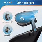 Chaise de bureau ergonomique en maille avec accoudoirs relevables, appui-tête et support lombaire réglables