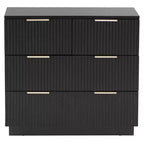 Karl Home 4-Drawer Black MDF (Medium-Density Fiberboard) 28.35in. W Nightstands