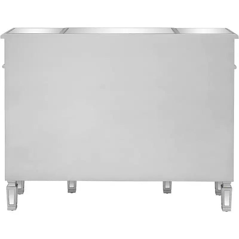 Commode 3 tiroirs en MDF argenté 48" avec 4 portes