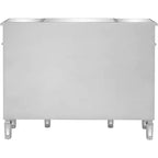 Commode 3 tiroirs en MDF argenté 48" avec 4 portes