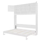 Lit escamotable mural Queen Size avec grand espace de rangement