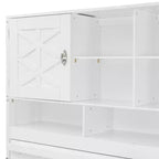 Lit escamotable mural Queen Size avec grand espace de rangement