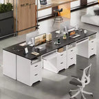Bureau d'ordinateur de 150 cm avec station de charge et tiroir pour clavier, bureau exécutif moderne avec tiroirs pour le bureau à domicile
