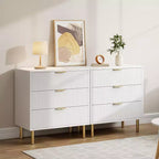Commode moderne à 3 tiroirs – Poignée dorée et grand espace de rangement pour chambre et salon