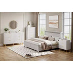 Commode moderne à 3 tiroirs – Poignée dorée et grand espace de rangement pour chambre et salon