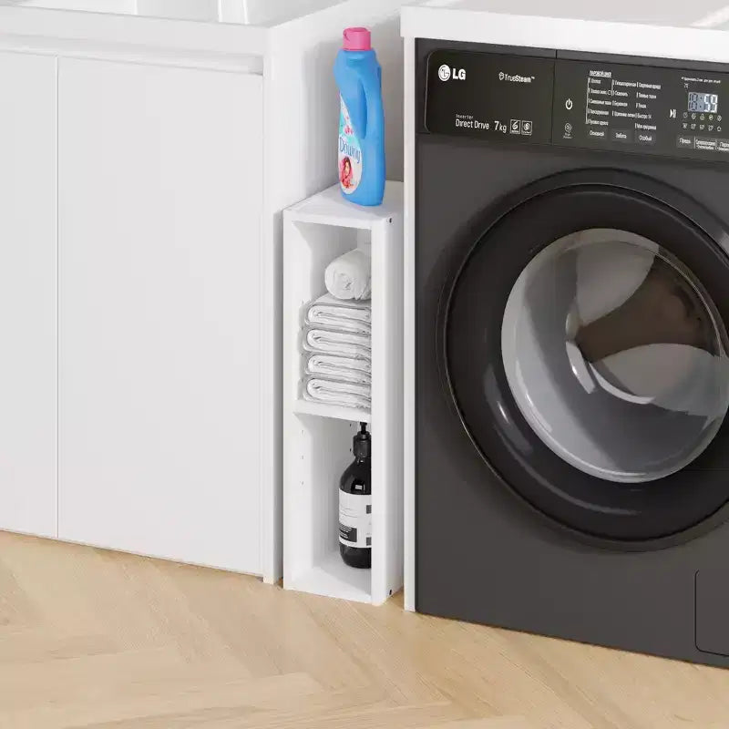 Étagère de rangement réglable à 2 niveaux, peu encombrante pour placard à linge et salle de bain