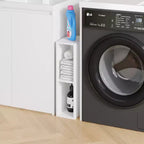 Étagère de rangement réglable à 2 niveaux, peu encombrante pour placard à linge et salle de bain
