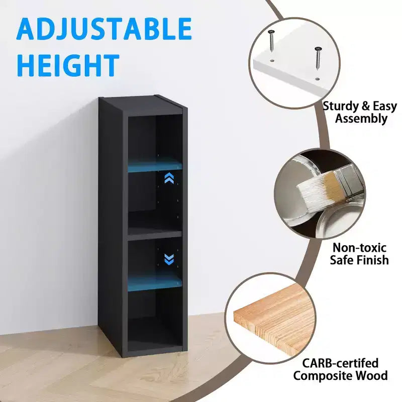 Étagère de rangement réglable à 2 niveaux, peu encombrante pour placard à linge et salle de bain